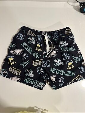 chubbies Black Eagles Logo & Icon Print Shorts